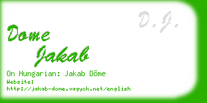 dome jakab business card
